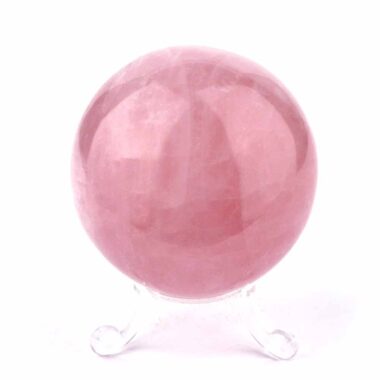 große Rosenquarz Kugel Ø 65 mm aus Madagaskar in sehr guter Qualität und Farbe Edelsteine Heilsteine bei Wunderstein24