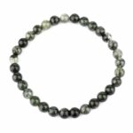 Rutilquarz grün | Aktinolith Ø 6 mm Kugel | Perlen Armband flexibel und dehnbar Edelsteine Heilsteine bei Wunderstein24