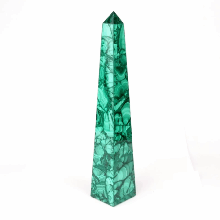 Malachit Obelisk | Spitze Höhe 300 mm AAA-Qualität Dem. Republik Kongo Edelsteine Heilsteine bei Wunderstein24