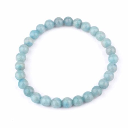 Trolleit blau Ø 6 mm Kugel | Perlen Armband flexibel und dehnbar Edelsteine Heilsteine bei Wunderstein24