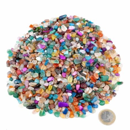 Achat Mix bunte Mischung Trommelsteine in 7 Farben Ø 7 – 12 mm Edelsteine Heilsteine bei Wunderstein24