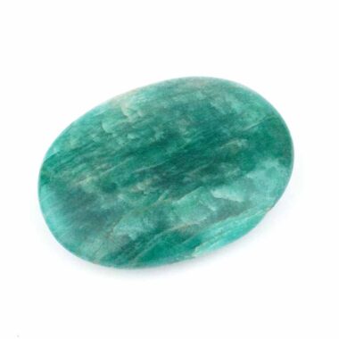 großer Amazonit Handschmeichler Madagaskar Ø 80 mm wunderschöne Farbe Edelsteine Heilsteine bei Wunderstein24