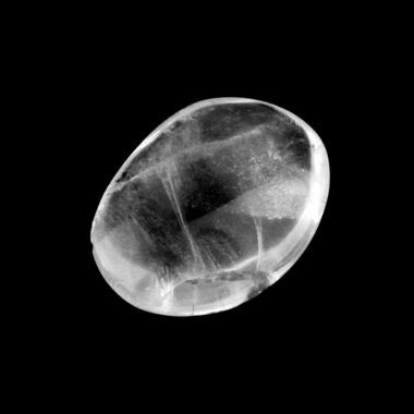 Bergkristall Handschmeichler Ø 52 mm transparent und glasklar Edelsteine Heilsteine bei Wunderstein24