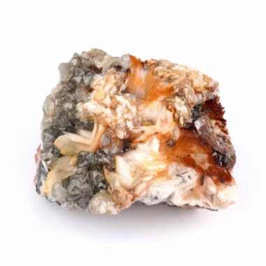 Cerussit Stufe auf Baryt mit Bleiglanz Ø 60 mm aus Marokko Edelsteine Heilsteine bei Wunderstein24