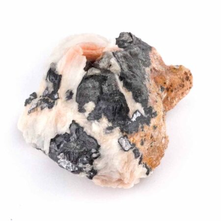 Cerussit Stufe auf Baryt mit Bleiglanz Ø 58 mm aus Marokko Edelsteine Heilsteine bei Wunderstein24