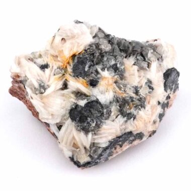 Cerussit Stufe auf Baryt mit Bleiglanz Ø 69 mm aus Marokko Edelsteine Heilsteine bei Wunderstein24