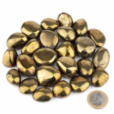 Chalkopyrit Trommelsteine Ø ca. 22 – 32 mm Edelsteine Heilsteine bei Wunderstein24