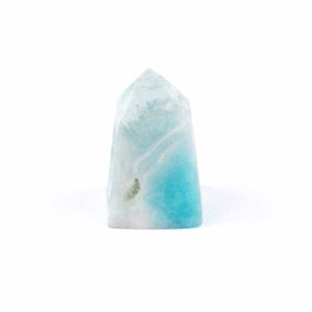 Larimar Natur Spitze Höhe 35 mm mit wunderschöner Maserung Edelsteine Heilsteine bei Wunderstein24