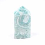 Larimar Natur Spitze Höhe 73 mm mit wunderschöner Maserung Edelsteine Heilsteine bei Wunderstein24