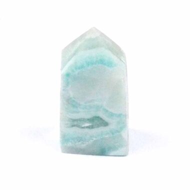 Larimar Natur Spitze Höhe 35 mm mit wunderschöner Maserung Edelsteine Heilsteine bei Wunderstein24