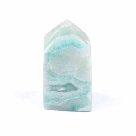 Larimar Natur Spitze Höhe 35 mm mit wunderschöner Maserung Edelsteine Heilsteine bei Wunderstein24