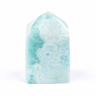 Larimar Natur Spitze Höhe 42 mm mit wunderschöner Maserung Edelsteine Heilsteine bei Wunderstein24