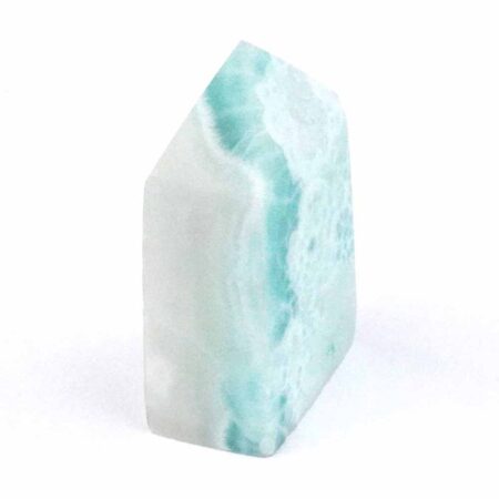 Larimar Natur Spitze Höhe 42 mm mit wunderschöner Maserung Edelsteine Heilsteine bei Wunderstein24