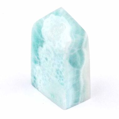 Larimar Natur Spitze Höhe 42 mm mit wunderschöner Maserung Edelsteine Heilsteine bei Wunderstein24