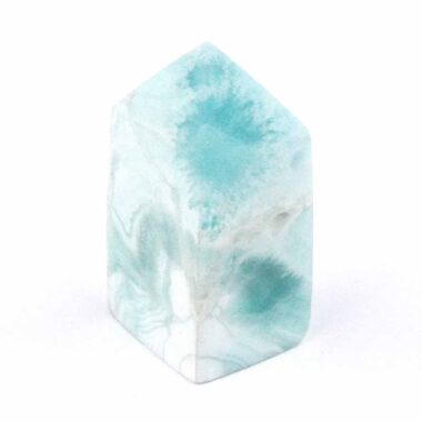 Larimar Natur Spitze Höhe 42 mm mit wunderschöner Maserung Edelsteine Heilsteine bei Wunderstein24