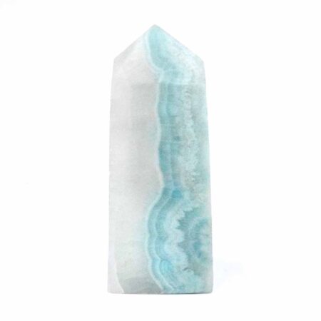 Larimar Natur Spitze Höhe 73 mm mit wunderschöner Maserung Edelsteine Heilsteine bei Wunderstein24