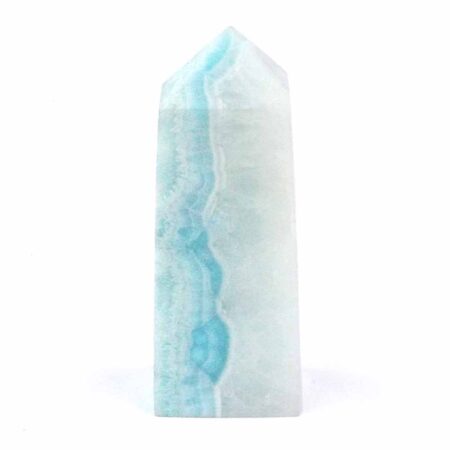 Larimar Natur Spitze Höhe 73 mm mit wunderschöner Maserung Edelsteine Heilsteine bei Wunderstein24