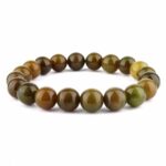 Nephrit Jade Ø 10 mm Kugel Edelstein Armband flexibel und dehnbar
