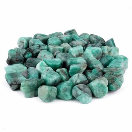 Smaragd Trommelsteine Ø ca. 20 – 30 mm in bester Farbe Edelsteine Heilsteine bei Wunderstein24
