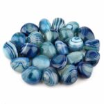 Achat | Streifenachat blau Trommelsteine Ø 28 – 40 mm Edelsteine Heilsteine bei Wunderstein24