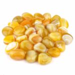 Achat | Streifenachat gelb Trommelsteine Ø 25 – 35 mm Edelsteine Heilsteine bei Wunderstein24
