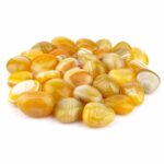 Achat | Streifenachat gelb Trommelsteine Ø 25 – 35 mm Edelsteine Heilsteine bei Wunderstein24