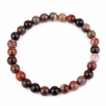Versteinertes Holz Ø 6 mm Kugel Edelstein Armband flexibel und dehnbar Edelsteine Heilsteine bei Wunderstein24