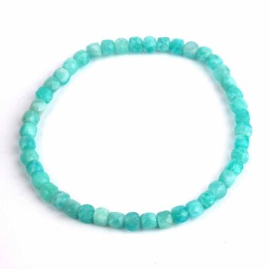 Amazonit facettiert Ø 5 mm Perlen Edelstein Armband flexibel und dehnbar Edelsteine Heilsteine bei Wunderstein24