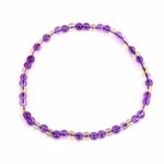 Ametrin | Amethyst & Citrin Ø 3,8 mm Kugel | Perlen Armband flexibel und dehnbar Edelsteine Heilsteine bei Wunderstein24