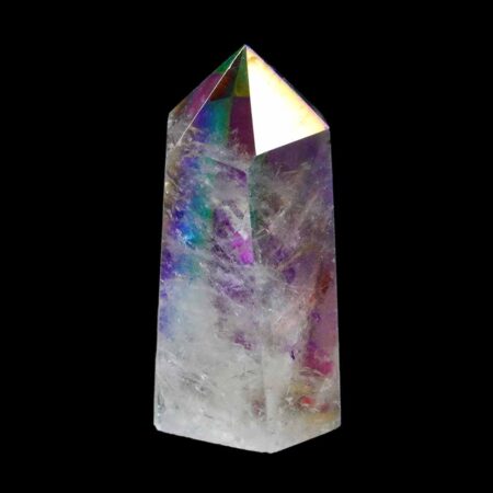 Aqua | Angel Aura Bergkristall Spitze Höhe 65 mm aus Brasilien Edelsteine Heilsteine bei Wunderstein24