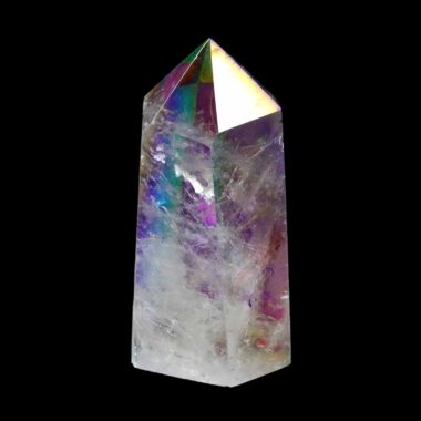 Aqua | Angel Aura Bergkristall Spitze Höhe 65 mm aus Brasilien Edelsteine Heilsteine bei Wunderstein24