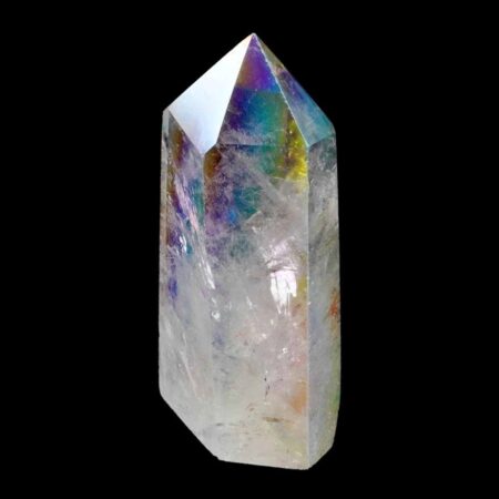 Aqua | Angel Aura Bergkristall Spitze Höhe 65 mm aus Brasilien Edelsteine Heilsteine bei Wunderstein24