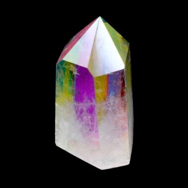 Aqua | Angel Aura Bergkristall Spitze Höhe 54 mm aus Brasilien Edelsteine Heilsteine bei Wunderstein24