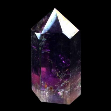 große Aqua | Angel Aura Bergkristall Spitze Höhe 73 mm aus Brasilien Edelsteine Heilsteine bei Wunderstein24
