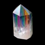Aqua | Angel Aura Bergkristall Spitze Höhe 58 mm aus Brasilien Edelsteine Heilsteine bei Wunderstein24