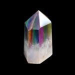 Aqua | Angel Aura Bergkristall Spitze Höhe 49 mm aus Brasilien Edelsteine Heilsteine bei Wunderstein24