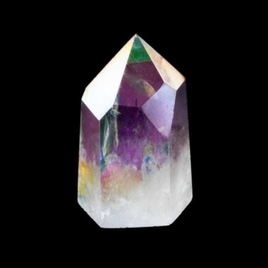 Aqua | Angel Aura Bergkristall Spitze Höhe 48 mm aus Brasilien Edelsteine Heilsteine bei Wunderstein24