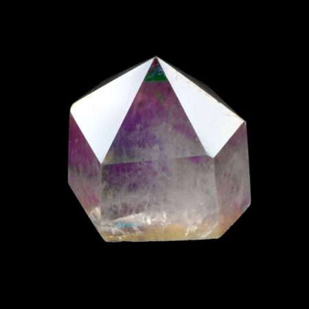 Aqua | Angel Aura Bergkristall Spitze Höhe 41 mm aus Brasilien Edelsteine Heilsteine bei Wunderstein24