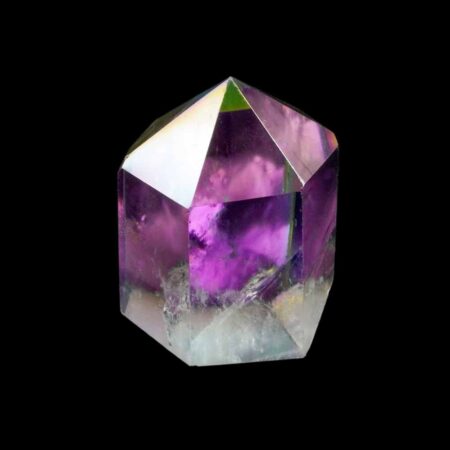Aqua | Angel Aura Bergkristall Spitze Höhe 42 mm aus Brasilien Edelsteine Heilsteine bei Wunderstein24