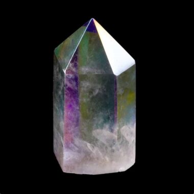 Aqua | Angel Aura Bergkristall Spitze Höhe 59 mm aus Brasilien Edelsteine Heilsteine bei Wunderstein24