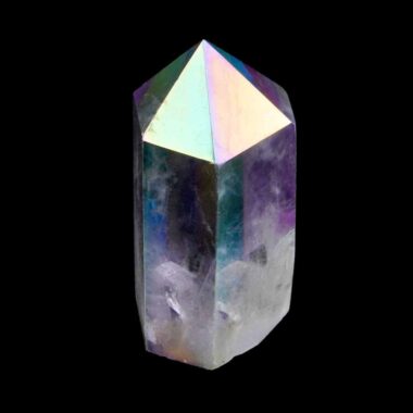 Aqua | Angel Aura Bergkristall Spitze Höhe 59 mm aus Brasilien Edelsteine Heilsteine bei Wunderstein24