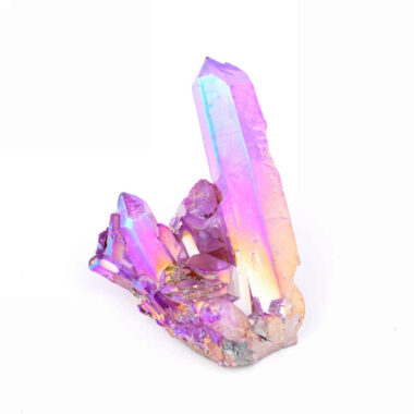 Aqua Angel Aura Bergkristall Stufe lila | violett aus Brasilien Edelsteine Heilsteine bei Wunderstein24