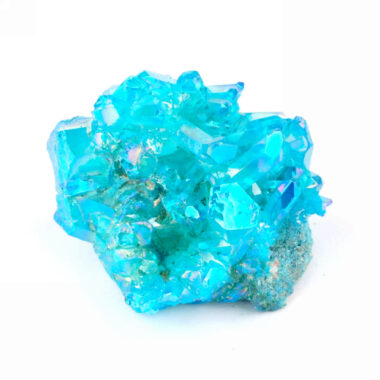 Aqua Angel Aura Bergkristall Stufe türkis aus Brasilien Edelsteine Heilsteine bei Wunderstein24