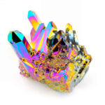 Aqua Angel Aura Bergkristall Stufe blau aus Brasilien Edelsteine Heilsteine bei Wunderstein24