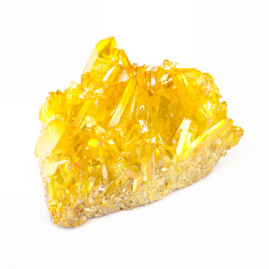 Aqua Angel Aura Bergkristall Stufe gelb aus Brasilien Edelsteine Heilsteine bei Wunderstein24