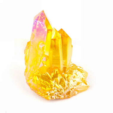 Aqua Angel Aura Bergkristall Stufe gelb aus Brasilien Edelsteine Heilsteine bei Wunderstein24