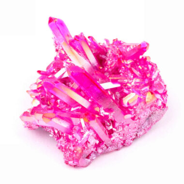 Aqua Angel Aura Bergkristall Stufe pink | rosa aus Brasilien Edelsteine Heilsteine bei Wunderstein24