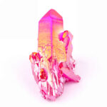Aqua Angel Aura Bergkristall Stufe pink | rosa aus Brasilien Edelsteine Heilsteine bei Wunderstein24