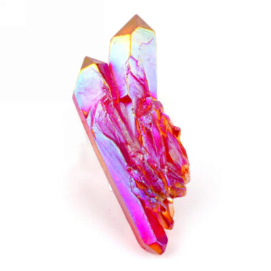 Aqua Angel Aura Bergkristall Stufe Doppelender rot aus Brasilien Edelsteine Heilsteine bei Wunderstein24