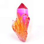 Aqua Angel Aura Bergkristall Stufe rot aus Brasilien Edelsteine Heilsteine bei Wunderstein24